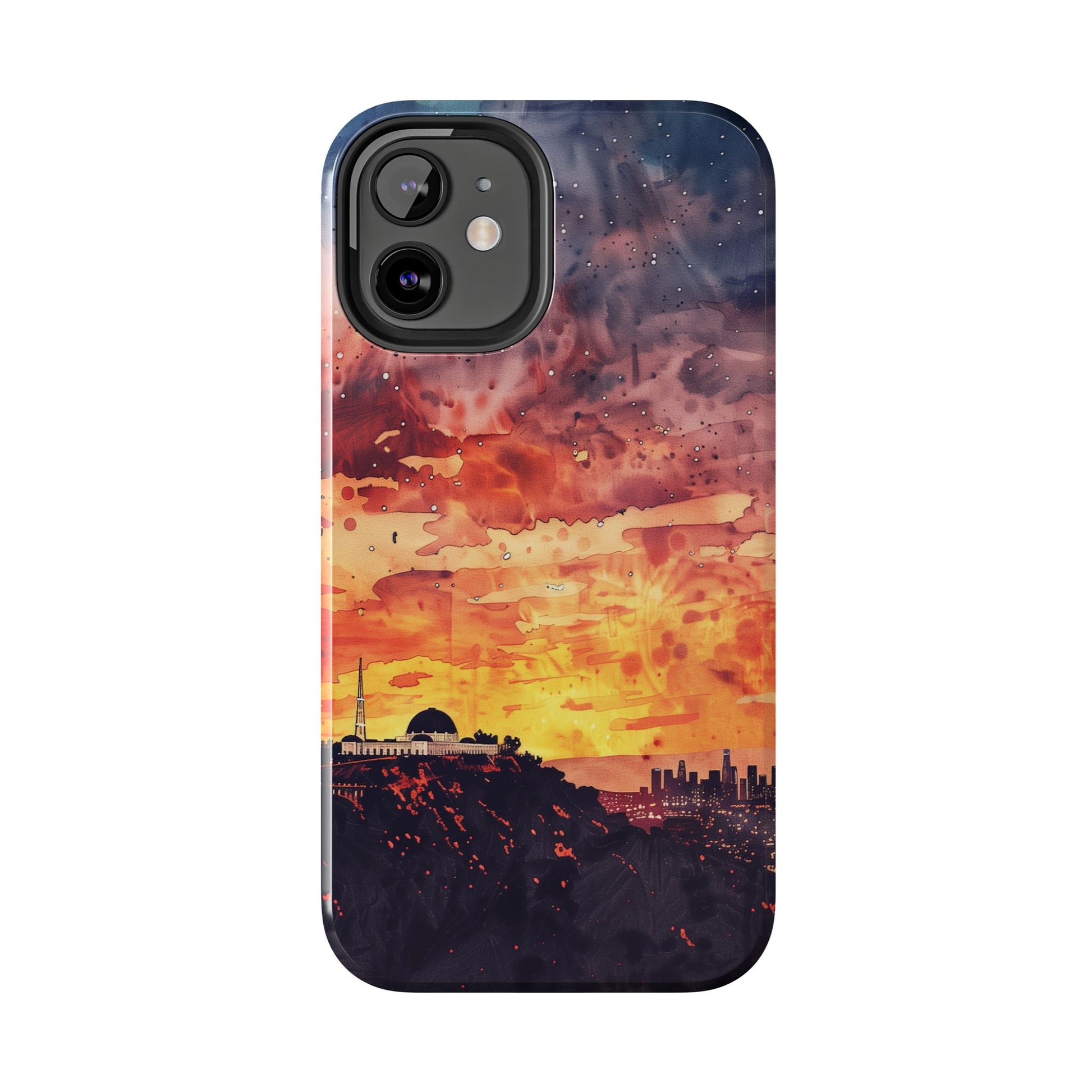 Los Angeles Sunset iPhone Case, Golden Hour Scenic View, Hollywood Hills Sunset Phone Case, Palm Trees Phone Case, iphone 15 pro max case