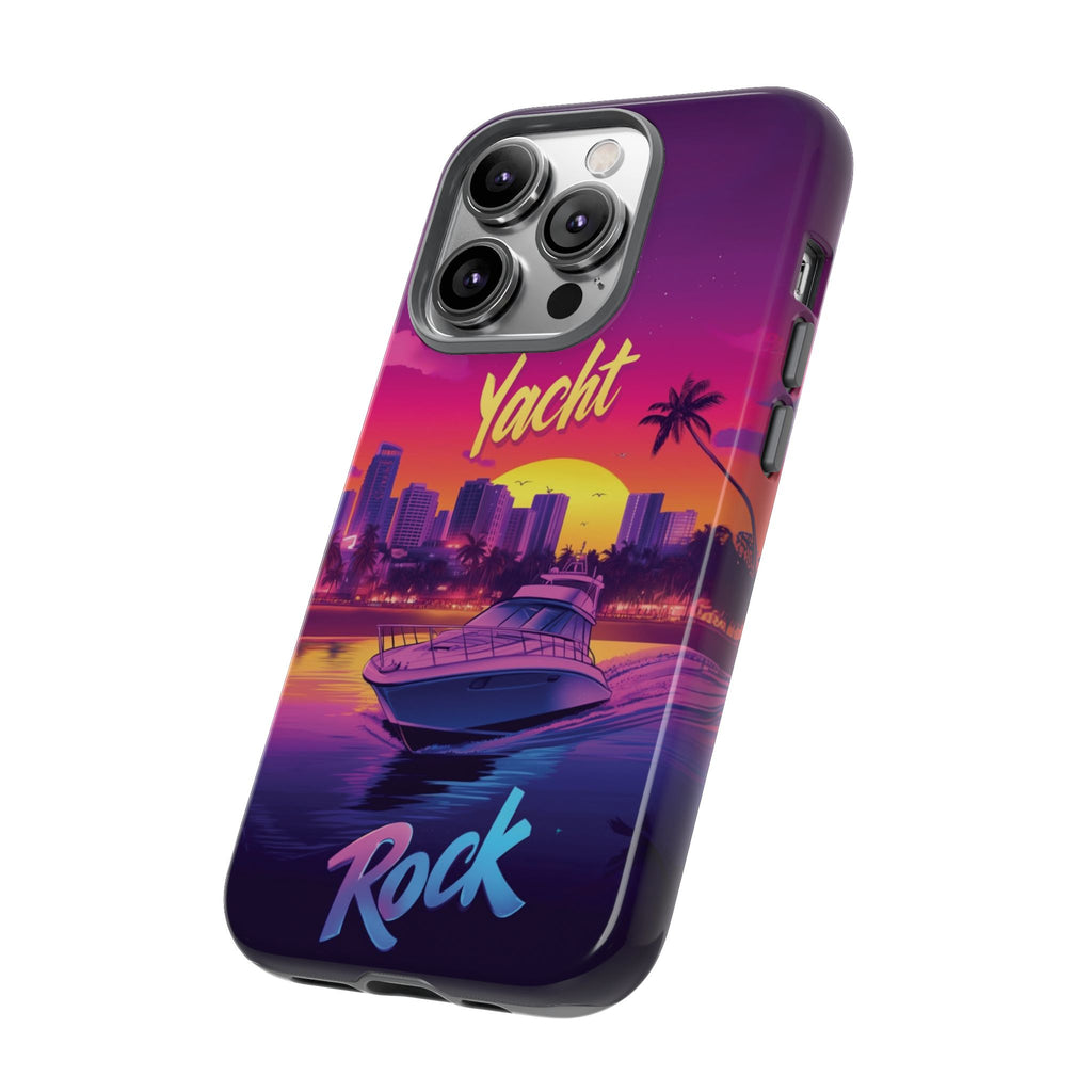 Yacht Rock Custom Phone Case iPhone 13 14 15 16 Pro Max Sunset Cruise Harbor Miami Vice Yacht Rock Gift Boating Captain South Beach Surfing