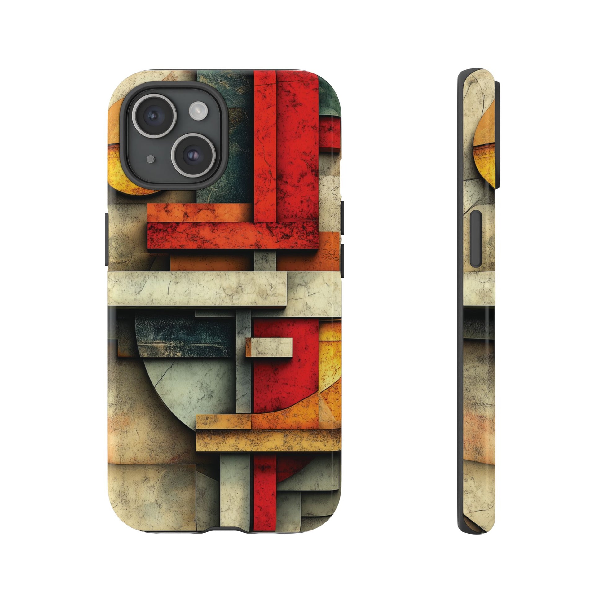 Red Prairie Style Frank Lloyd Wright Usonian Phone Case Geometric Stained Glass Art Deco Marble Gold 13 14 15 16 iPhone Pro Max Galaxy Pixel