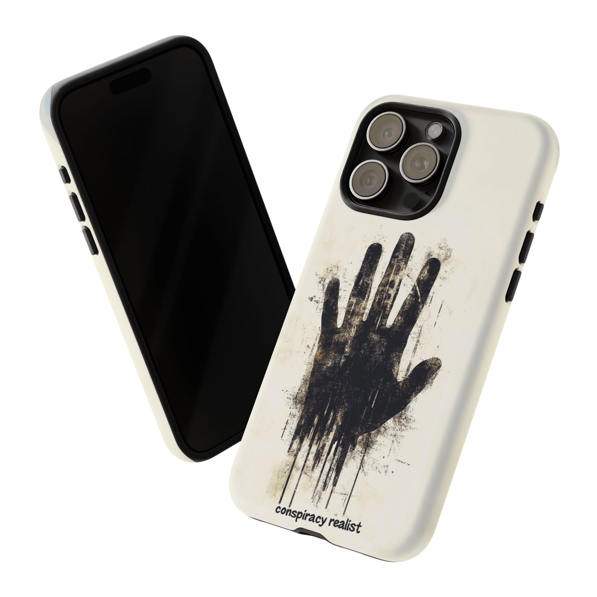 Conspiracy Realist Paranormal Mystery Design X-Files Inspired Ghostly Hand Conspiracy Theory Creepy iPhone 13 14 15 16 Pro Max Galaxy Pixel