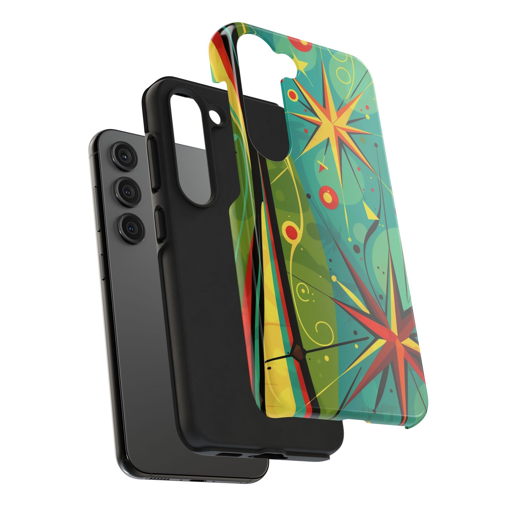 Mid Century Modern Star Design Phone Case, Earth Tone Colors, Retro Style Smartphone Cover, Vintage Phone Case, iPhone 14 Case, Apple iPhone