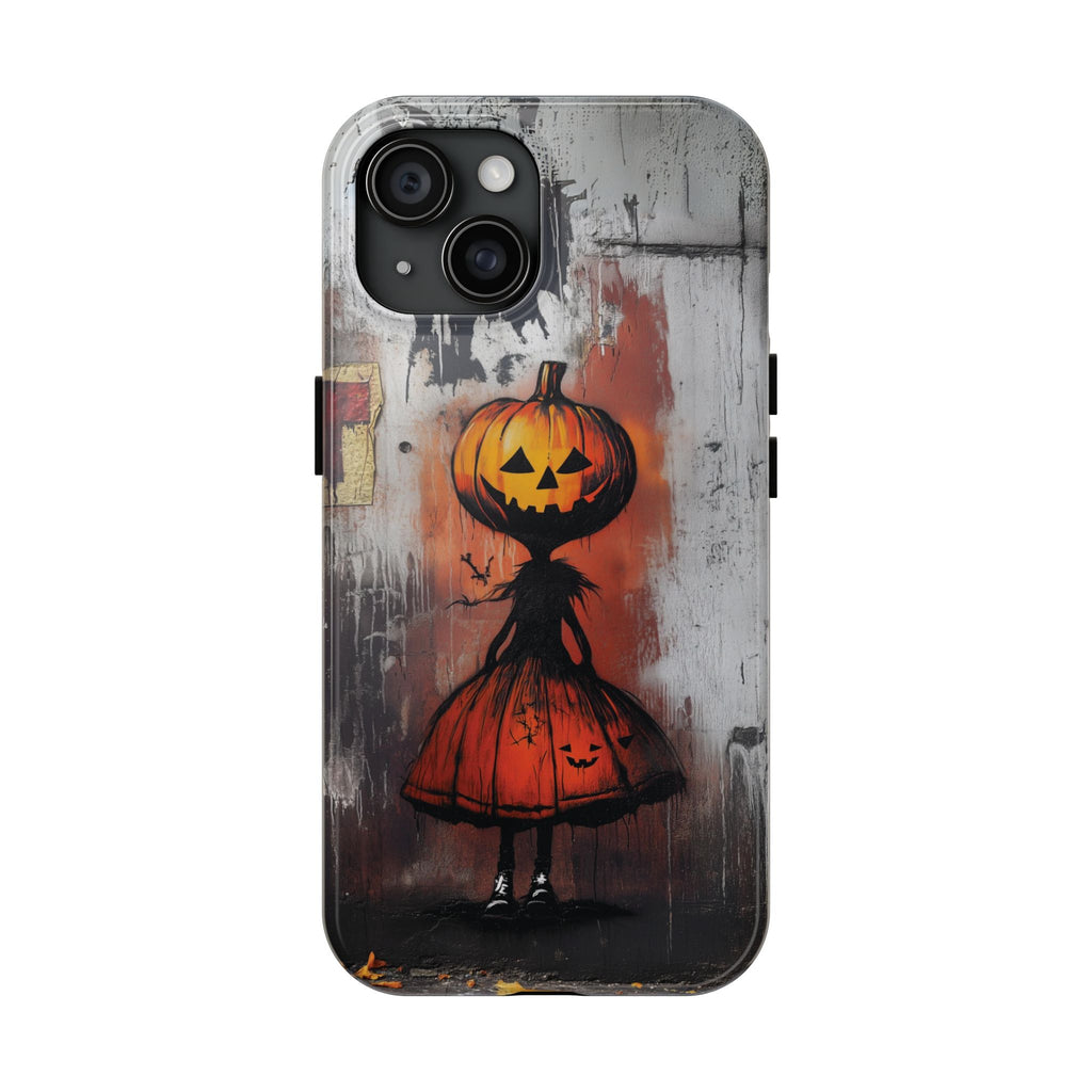 Halloween Pumpkin Wednesday Fall Artistic Gothic Dark Academia Street Art Urban Graffiti Phone Case Street iPhone 15 Pro Max Samsung Galaxy