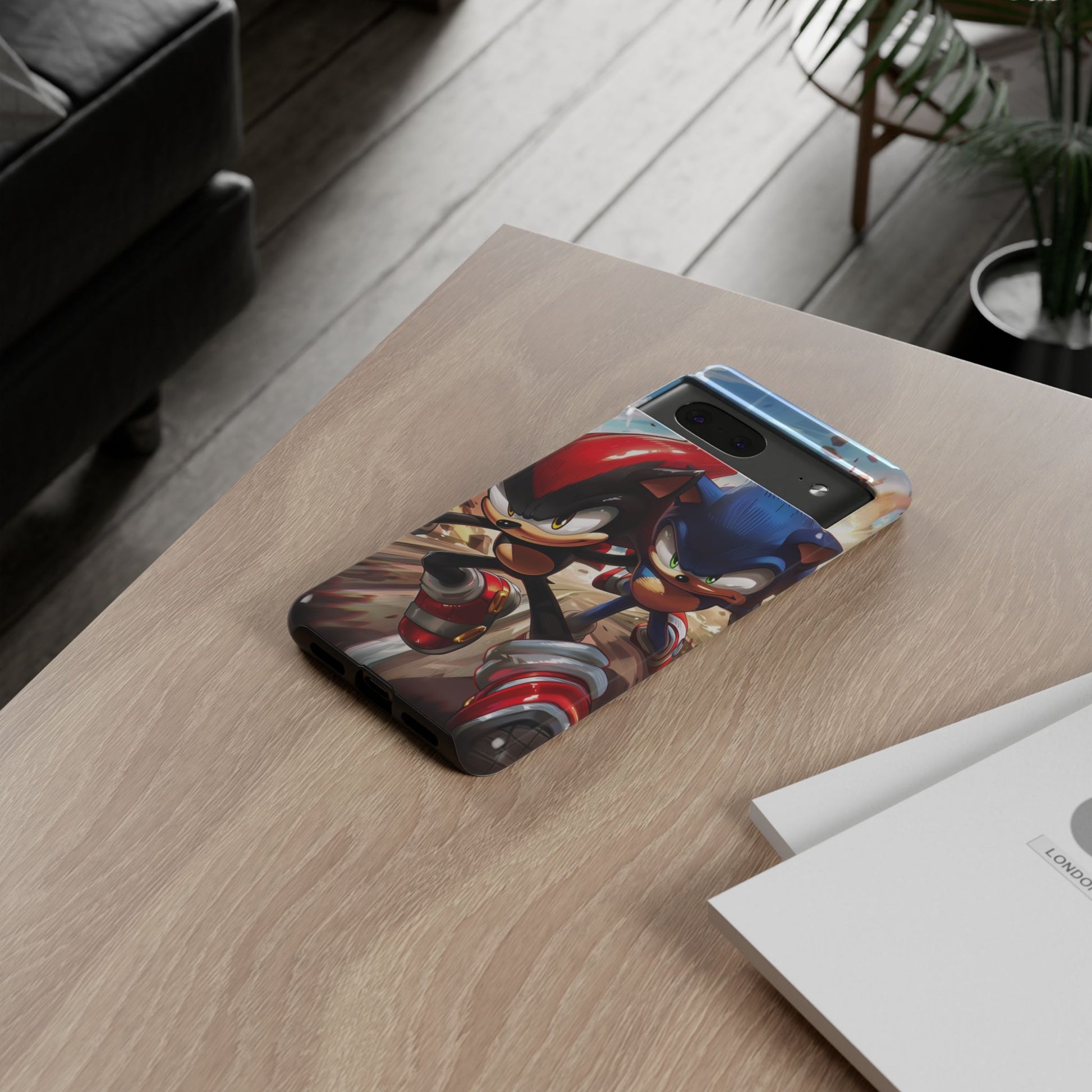 Sonic and Shadow Phone Case, Sonic and Shadow, Tough Android Case, Fun Video Game Phone Case, Retro Game Case, SEGA Video Game Android Case