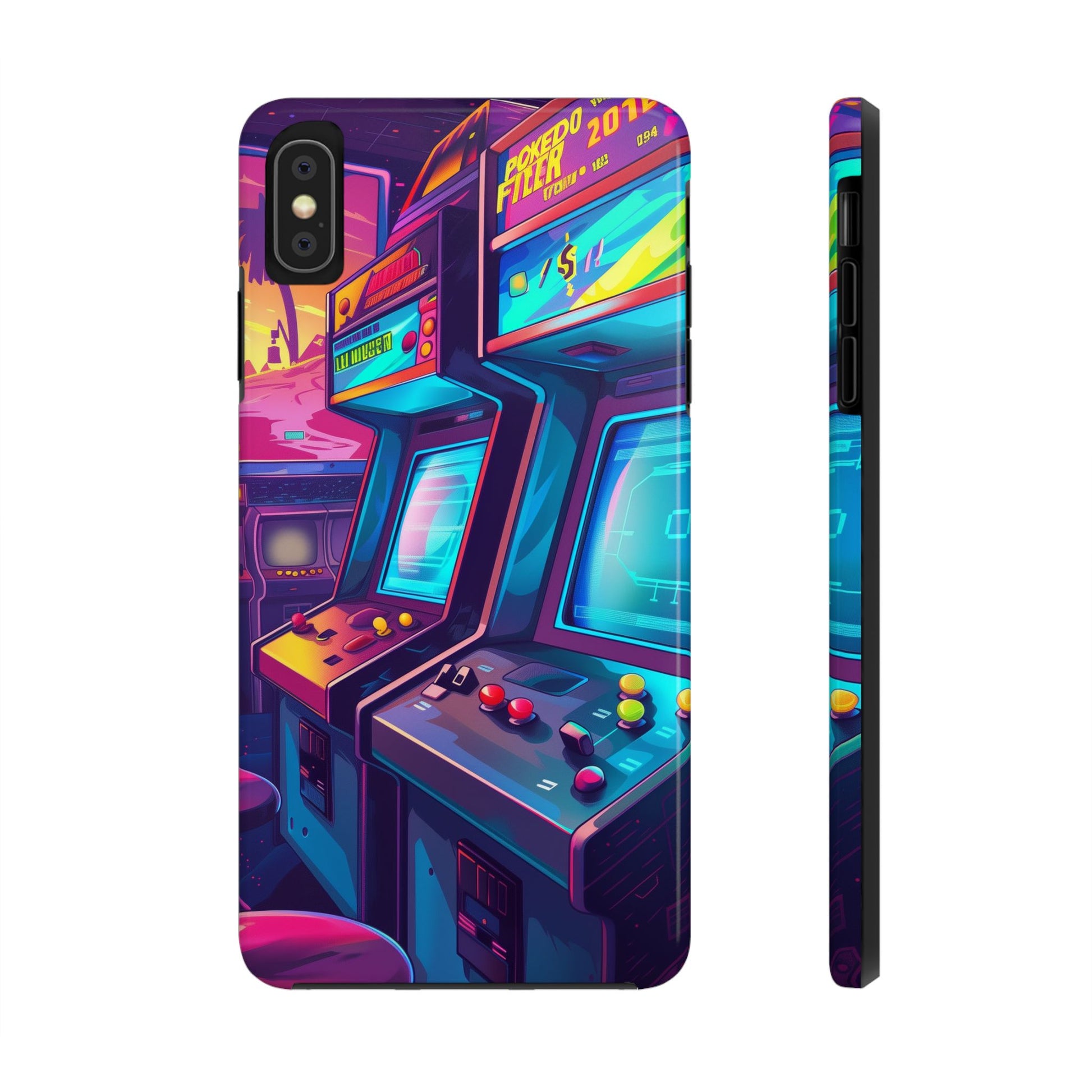 Durable iPhone Case with Outer Space Arcade Design - Protective Space Themed Cover - Fun and Sturdy Phone Accessory - Gamer Gift