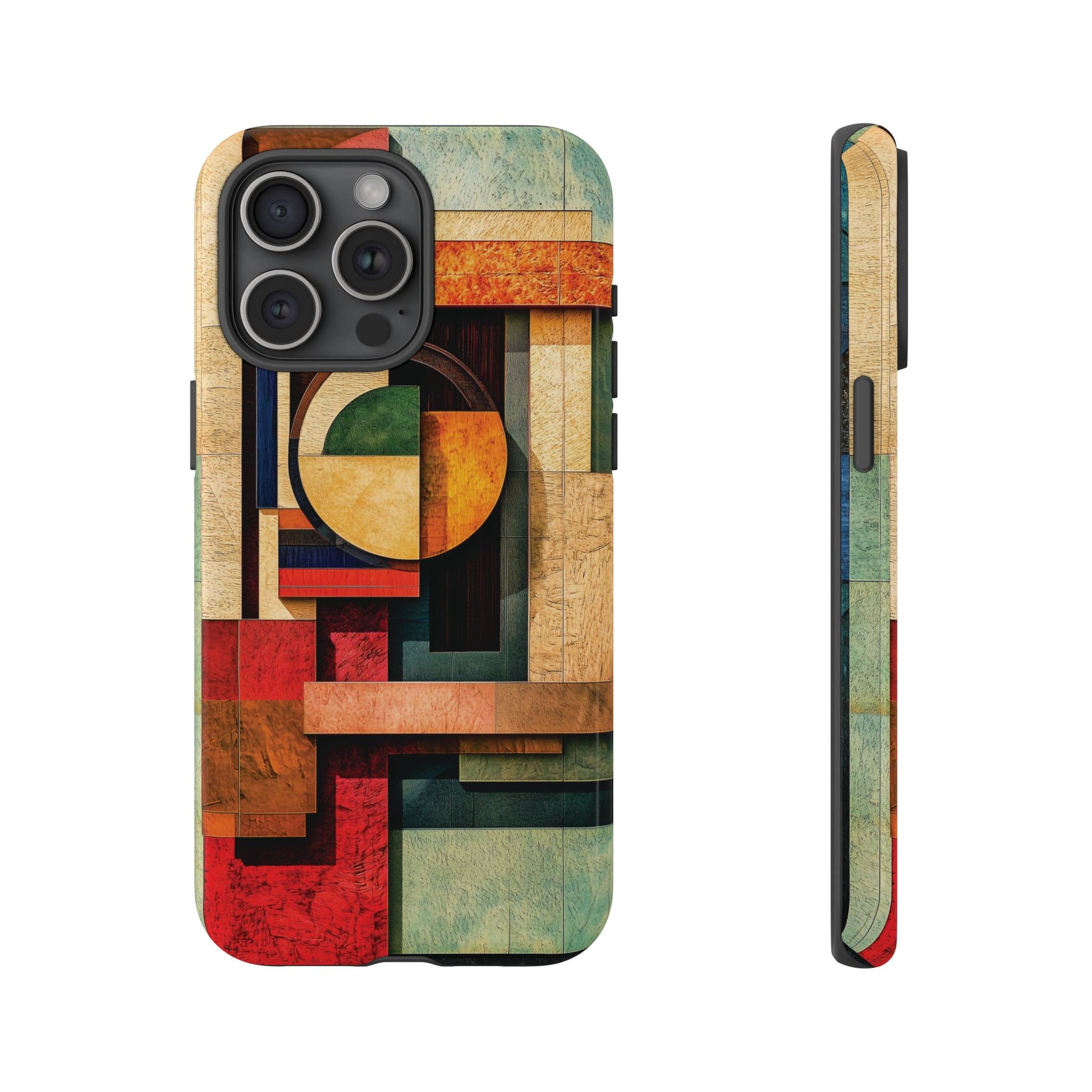 Tan Prairie Style Frank Lloyd Wright Usonian Phone Case Geometric Stained Glass Art Deco Marble Gold 13 14 15 16 iPhone Pro Max Galaxy Pixel