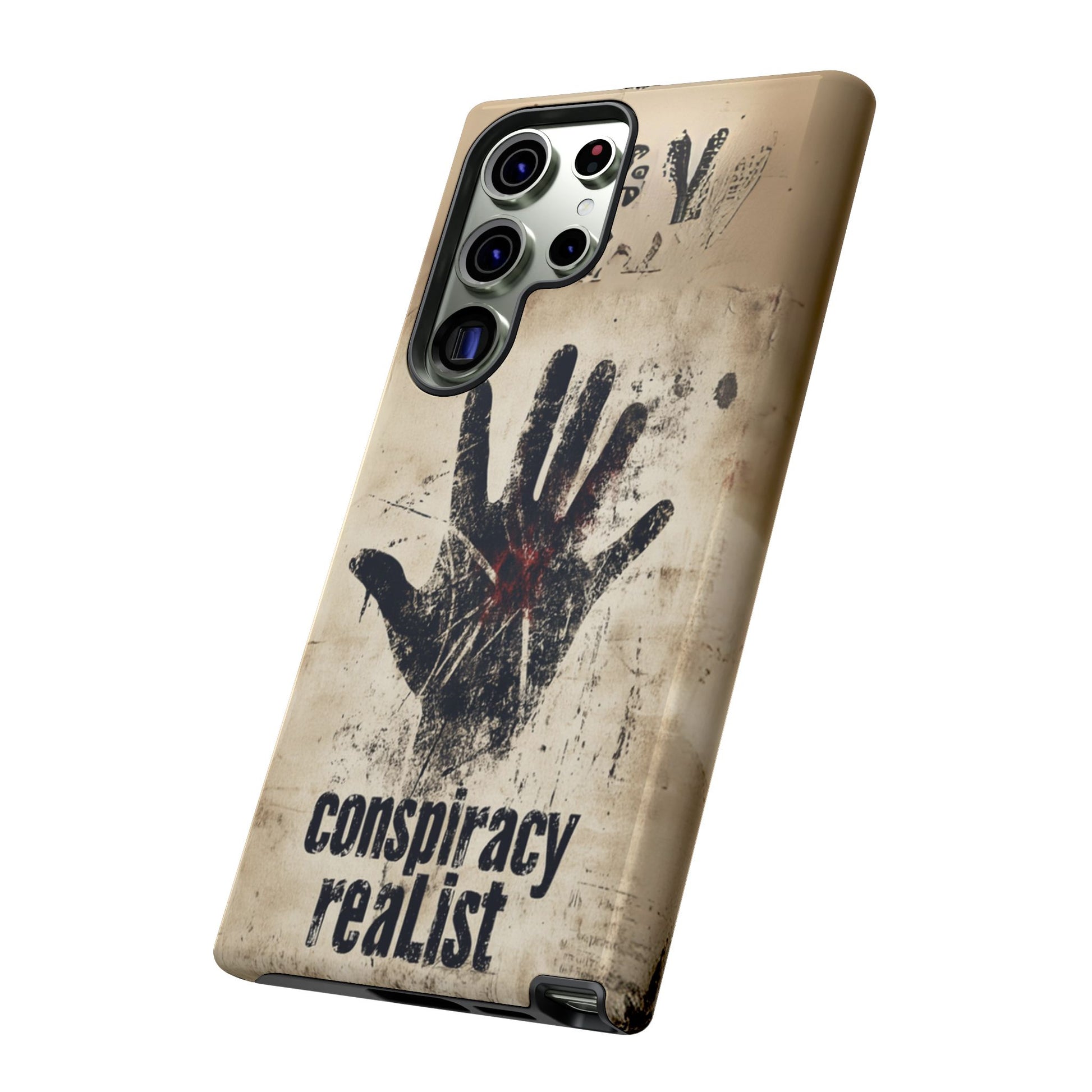 Conspiracy Theories Paranormal Mystery UFO X-Files Inspired Ghostly Hand Conspiracy Realist Cryptid iPhone 13 14 15 16 Pro Max Galaxy Pixel