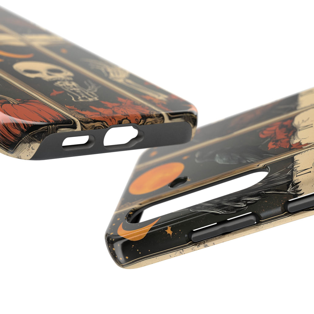 Tarot Card Mystical Phone Case Psychic The Crow Dark Academia Halloween Gothic Phone Case Street iPhone 15 Pro Max Samsung Galaxy A
