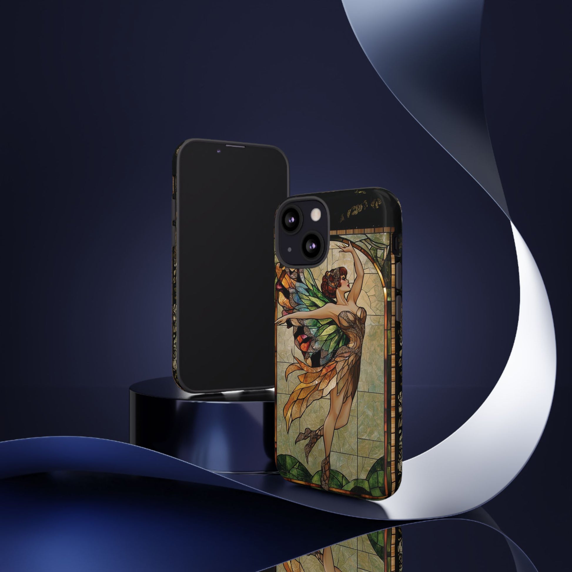 Fairy Phone Case Art Deco Woman Phone Case 1920s Art Nouveau Design in Stained Glass Alphonse Mucha Style Gatsby Style Poster