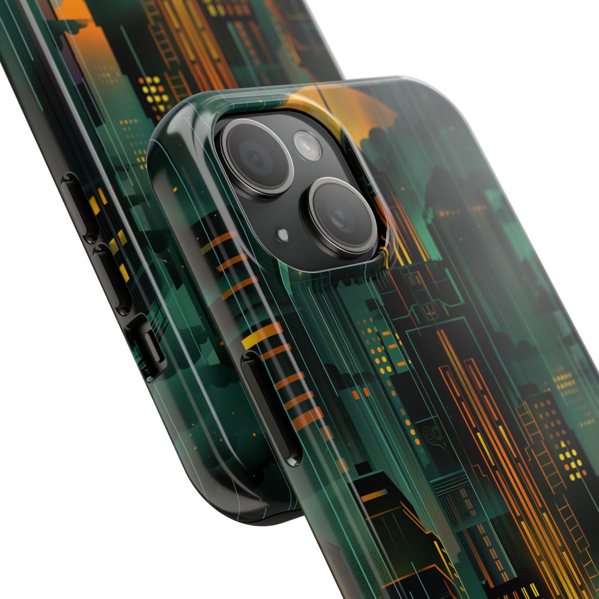 Nighttime Batman Phone Case - Gotham Art Deco Style - Noir Inspired Phone Cover - Dark Knight Accessory