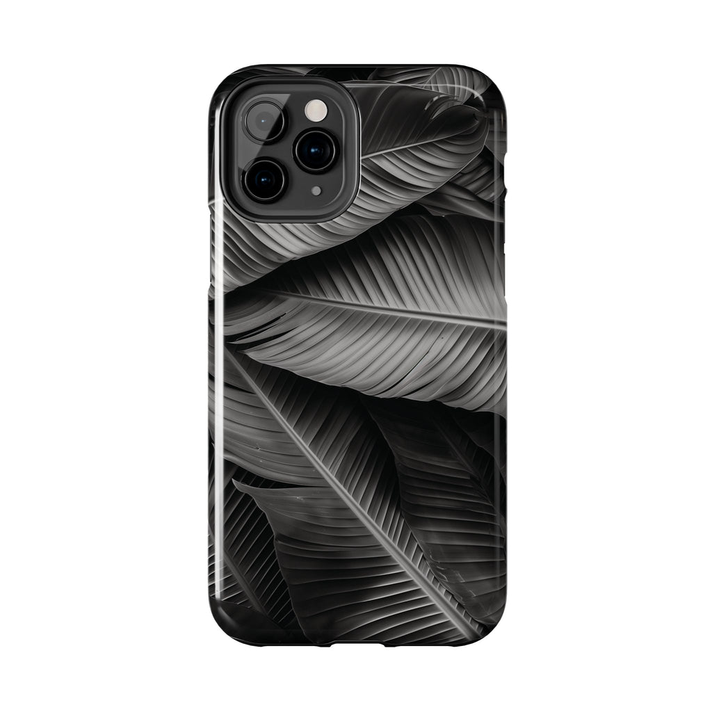 Custom Palm Leaf Phone Case, Palm Tree Phone Case, Tropical Leaf Design, Summer iPhone Cover, Black and White iPhone Case, iPhone 15 Pro Max