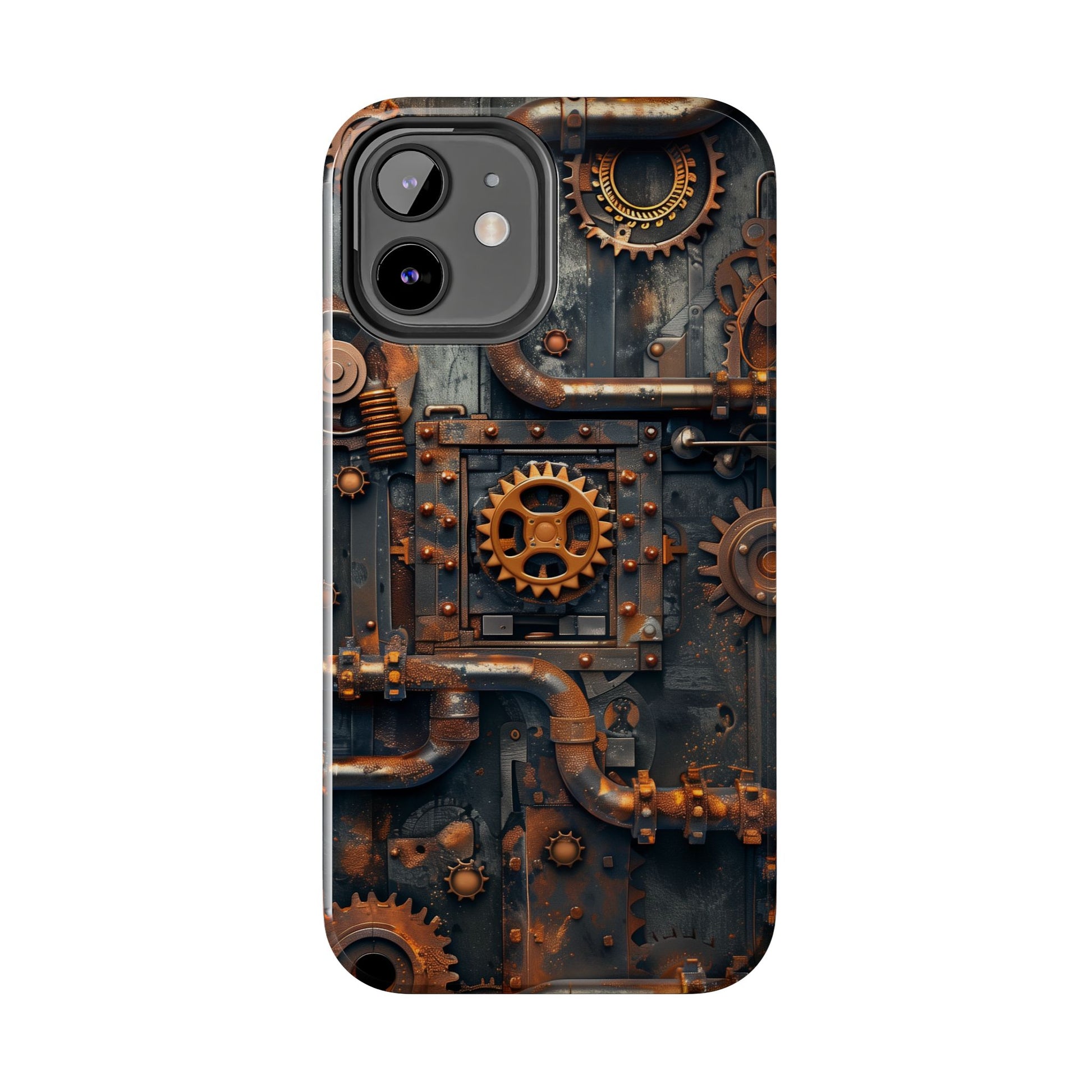 Steampunk Phone Case - Industrial Style Cover with Pipes and Cogs - Unique Steampunk Accessory for Your Phone