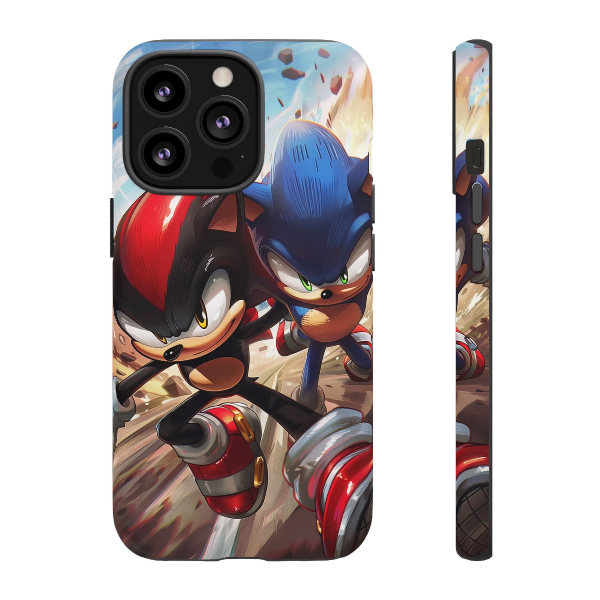 Sonic and Shadow Phone Case, Sonic and Shadow, Tough Android Case, Fun Video Game Phone Case, Retro Game Case, SEGA Video Game Android Case