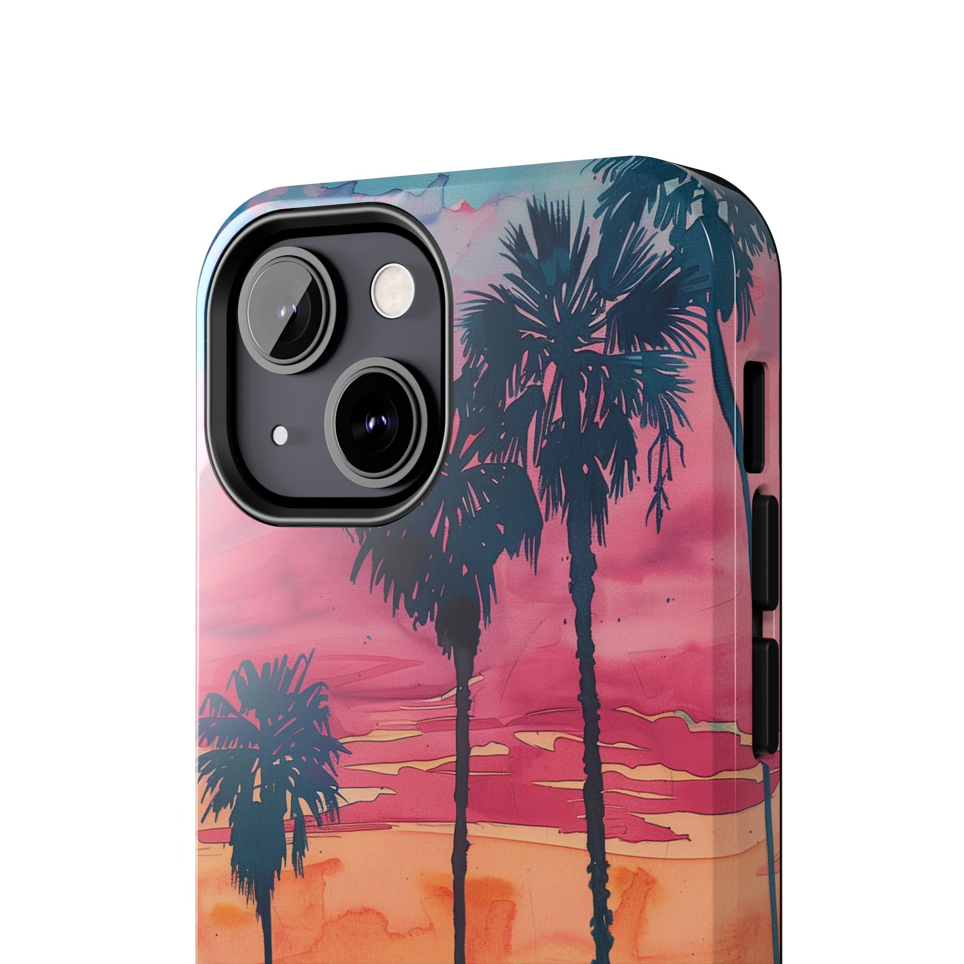 Los Angeles Sunset iPhone Case, Golden Hour Scenic View, Hollywood Hills Sunset Phone Case, Palm Trees Phone Case, iphone 15 pro max case