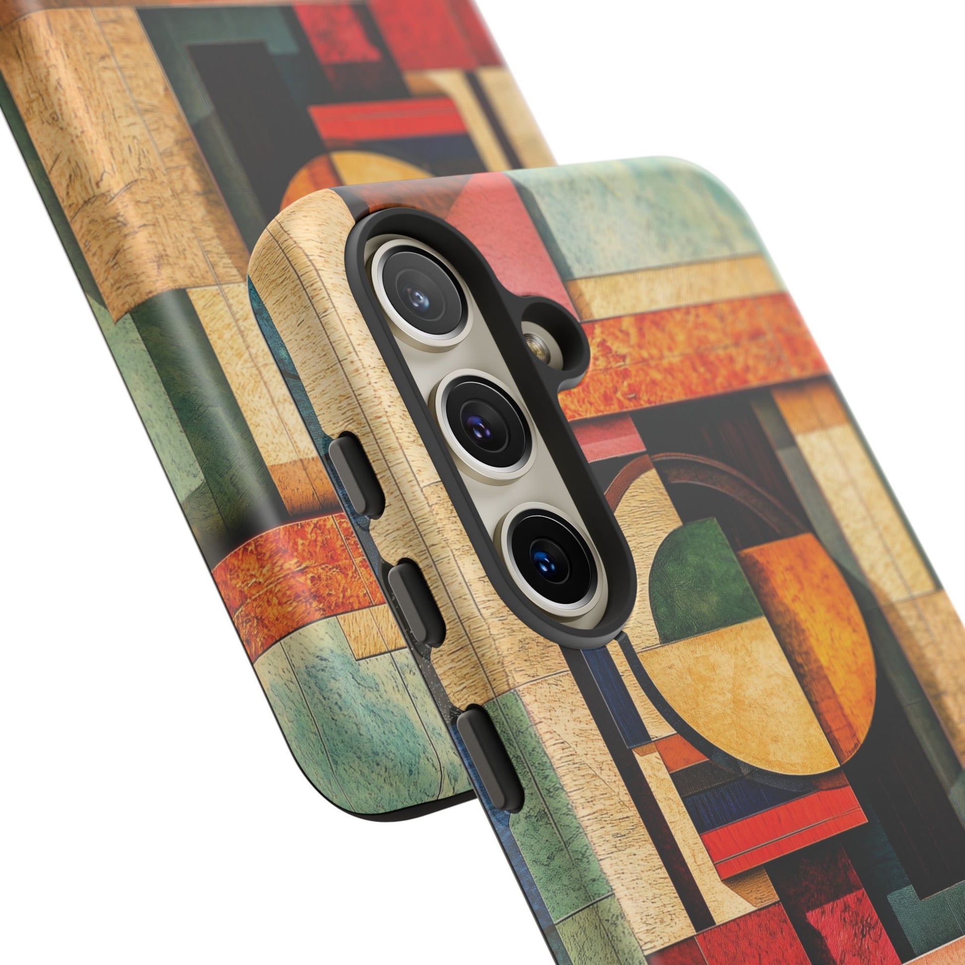 Tan Prairie Style Frank Lloyd Wright Usonian Phone Case Geometric Stained Glass Art Deco Marble Gold 13 14 15 16 iPhone Pro Max Galaxy Pixel