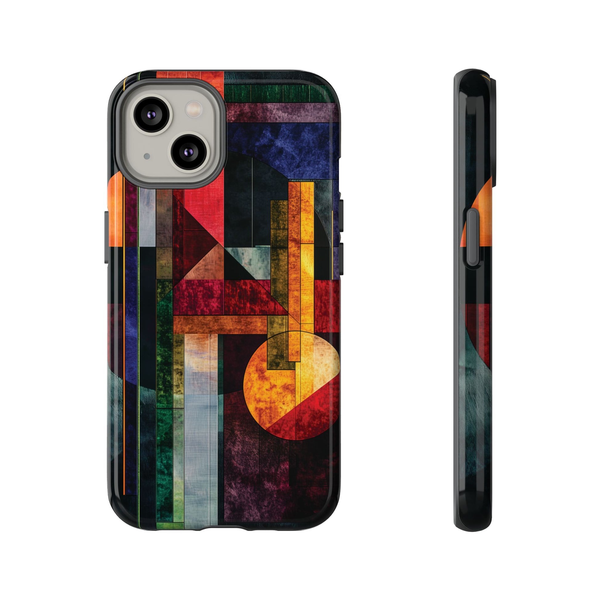 Darker Style Frank Lloyd Wright Usonian Phone Case Geometric Stained Glass Art Deco Marble Gold 13 14 15 16 iPhone Pro Max Galaxy Pixel