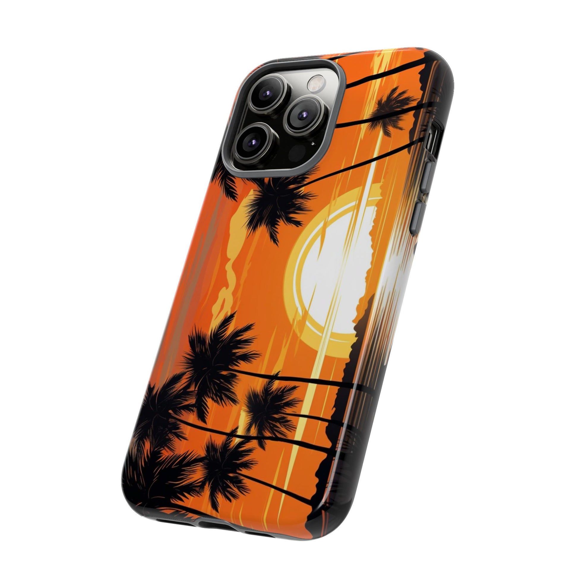 Sunset Palm Trees Tough Phone Cases for iPhone and Android